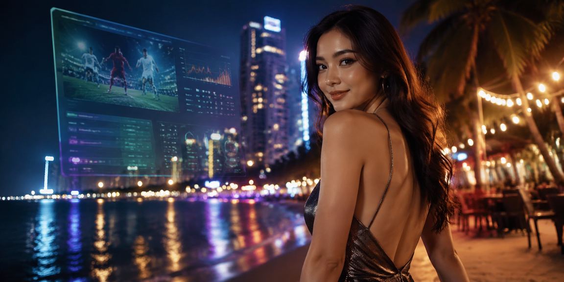 Màn hình đăng ký tài khoản cá cược với ánh đèn neon tại Phan Thiết về đêm